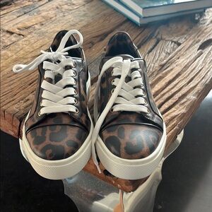 Christian Louboutin Brown Leopard Sneakers